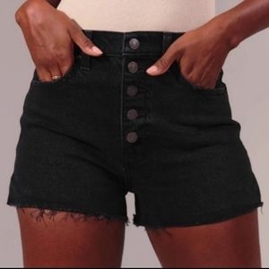 EUC A&F Curve Love Mom Short - Washed Black